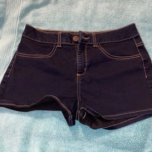 Deep dark wash shorts